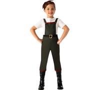 Bristol Novelty - Costume "campagne" pour fille BN3104 (XL) (Vert/Rouge)