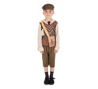Bristol Novelty Costume Écolier évacué CF193 Garçon Marron Taille S 4-6 ans