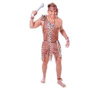 Bristol Novelty- Costume d’Homme des cavernes, AC011, Marron, Fits up to 44" inch Chest, One Size Fits Most Halloween