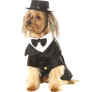 Bristol Novelty - Costume de chien "Dapper" BN5158 (XL) (Noir/Blanc)