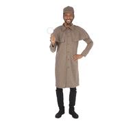 Bristol Novelty Costume de détective pour homme avec long manteau, Men, AF170STD, White, Taille unique Halloween