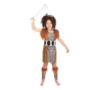 Bristol Novelty Costume de fille des cavernes avec perruque pour enfant, taille L (7-9 ans) Halloween