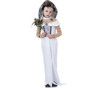 Bristol Novelty Costume de mariée zombie pour enfants BN137 (S) (blanc/noir)