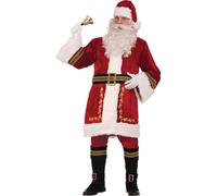 Bristol Novelty Costume de Père Noël classique adulte unie BN337 (taille unique) (rouge/blanc)