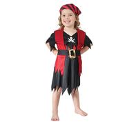 Bristol Novelty Costume de Pirate pour Petite Fille, CC010, Black, XS