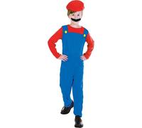 Bristol - Costume PLOMBIER - Enfant (L) (Rouge / bleu) - UTBN271 Rouge / Bleu G