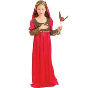 Bristol Novelty - Costume médiéval - Fille (XL) (Rouge / or) - UTBN1000 Rouge / Or