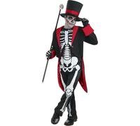 Bristol Novelty Costume d'Halloween pour enfants Mr Bone Jangles BN1117 (L) (Noir/Blanc/Rouge)