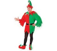 Bristol Novelty - Costume ELFE - Adulte (Taille unique) (Rouge / vert) - UTBN551 Rouge / Vert G