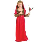 Bristol Novelty - Costume médiéval - Fille (XL) (Rouge / or) - UTBN1000 Rouge / Or G