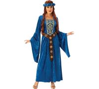 Bristol Novelty - Costume "Medieval Maiden" - Femme BN5968 (S) (Bleu roi)