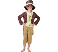 Bristol Novelty - Costume "Pickpocket" - Enfants BN6217 (128) (Marron/Vert)