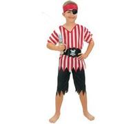 Bristol Novelty - Costume PIRATE - Enfant (M) (Rouge / noir / blanc) - UTBN907 Rouge / Noir / Blanc G