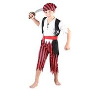 Bristol Novelty - Costume PIRATE - Enfant (S) (Rouge / noir / blanc) - UTBN897 Rouge / Noir / Blanc G