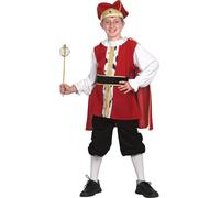 Bristol Novelty Costume pour enfants Roi médiéval BN1096 (M) (rouge/blanc/noir/or)