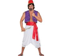 Bristol Novelty - Costume "Prince du désert" pour homme BN779 (taille unique) (Blanc)