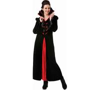 Bristol Novelty - Costume "Queen Of The Vampires" - Femme BN5203 (Taille standard) (Noir/Rouge)