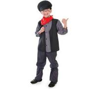 Bristol Novelty Costume de ramoneur pour enfants BN2607 (M) (Noir/Gris/Rouge)