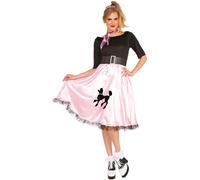 Bristol Novelty - Costume "Sock Hop Sally" - Femme BN6052 (S) (Noir/Rose)
