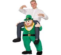 Bristol Novelty Costume unie de lutin à califourchon BN1566 (ceinture 96,5-101,5 cm) (Vert/bleu marine/noir)