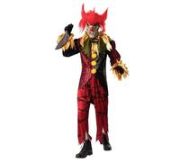Bristol Novelty Déguisement Crazy Clown 301573STD000 pour adulte, homme, femme, multicolore, STD
