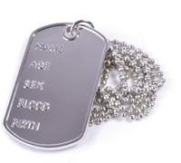 Bristol Novelty Dog Tag Collier BN387 (taille unique) (Argent)