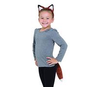 Bristol Novelty DS159 Ensemble d’accessoires pour costume de renard avec oreilles et queue, pour enfant, unisexe, marron, taille unique Halloween