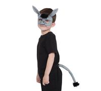 Bristol Novelty DS197 Ensemble d’accessoires pour costume d’âne (masque et queue