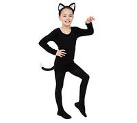 Bristol Novelty Ensemble d’accessoires pour costume de chat noir avec oreilles et queue, Unisex Children, DS156, Black, Taille unique Halloween