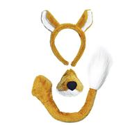Bristol Novelty- Ensemble d’Accessoires pour déguisement de Renard (Oreilles, Nez, Queue et nœud Papillon), DS149, Violet,Noir, Taille Unique Halloween