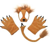 Bristol Novelty Ensemble d'accessoires de déguisement de lion pour enfants BN1891 (taille unique) (Marron)