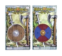 Bristol Novelty Ensemble épée, bouclier et hache de Viking, Unisex Adult, BA404, Multi-colour, taille unique Halloween