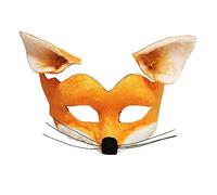 Bristol Novelty EM713 Ensemble d’Accessoires pour déguisement de Renard avec Masque et Oreilles, Orange, 1 lot, Unisexe, pour Adulte, Blanc, Taille Unique Halloween