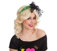 Bristol Novelty Femme | Vert Bandeau en Dentelle Fluo Style années 1980, BA257, Taille Unique Halloween