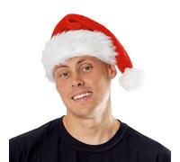 Bristol Novelty Forum Chapeau de Père Noël en peluche pour adulte Accessoire de déguisement