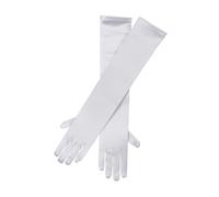 Bristol Novelty Gants femme aspect satin, longs, 1 paire BN1327 (taille unique) (Blanc)