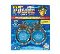 Bristol Novelty Novelty-GJ095 GJ095 Menottes en Métal, Accessoire de Déguisement, Silver, Taille Unique