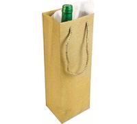 Bristol Novelty Glitter Sac cadeau pour le vin BN635 (taille unique) (Or)