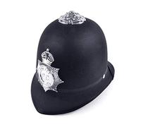 Bristol Novelty Halloween Casque de Policier en Plastique Dur, Uni, BH031, Black, Taille Unique Halloween