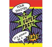 Bristol Novelty Invitation à la fête Super Hero (8 pcs/pc) BN2245 (taille unique) (Coloré)