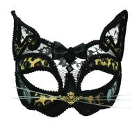 Bristol Novelty - Masque léopard transparent sur serre-tête - Taille unique - Noir/Or/Marron