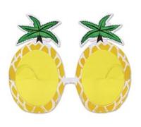 Bristol Novelty - Lunettes ANANAS - Adulte (Taille unique) (Jaune/blanc/ vert) - UTBN2283 Jaune/blanc/ Vert G
