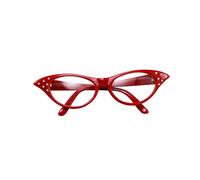Bristol Novelty Lunettes rouges pour femme style années 50, Women, BA142R, Red, taille unique Halloween