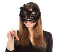 Bristol Novelty Transparent Cat Eye Mask on Headband, PET, Polyester, Acrylic St