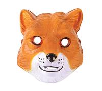 Bristol Novelty- Masque de Renard en Plastique, PM163, Orange,Blanc Halloween