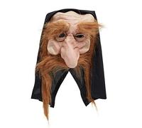 Bristol Novelty - Masque de gnome BM232 Adulte avec capuche et barbe Marron Taille unique