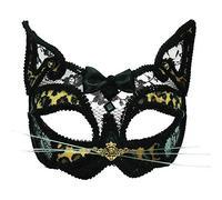 Bristol Novelty - Masque léopard transparent sur serre-tête - Taille unique - Noir/Or/Marron