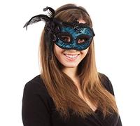 Bristol Novelty - Masque SIDE FEATHER - Adulte (Taille unique) (Bleu)