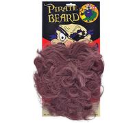 Bristol Novelty MB051 Barbe de Pirate ondulée, Marron, 1 pièce, pour Homme, Taille Unique Halloween