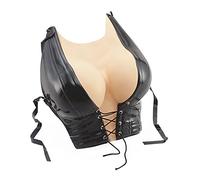 Bristol Novelty MD019 Poitrine de Pamela Anderson avec bustier, pour femme, noir et beige, taille unique Halloween